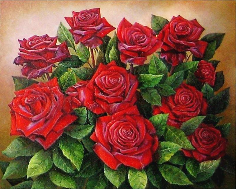 

Алмазная вышивка цветы комплект для вышивки крестом 5D DIY полная квадратная алмазная живопись пейзажная мозаика рукоделие ремесла настенное искусство Full Round 20X30CM коричневый