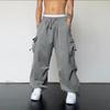 New Summer Work Pants for Men's Japanese Retro Charge Pants Loose Multi-pocket Parachute Casual Trousers