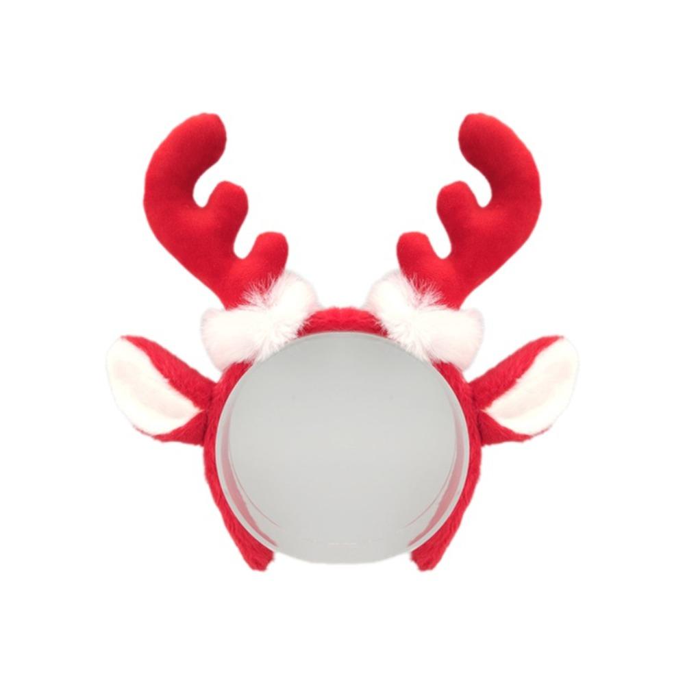 Plush Antler Headband Cute Festive Design Deer Ear Hairpiece Universal Fit Comfortable To Wear Reindeer Hair Hoop Holiday Party