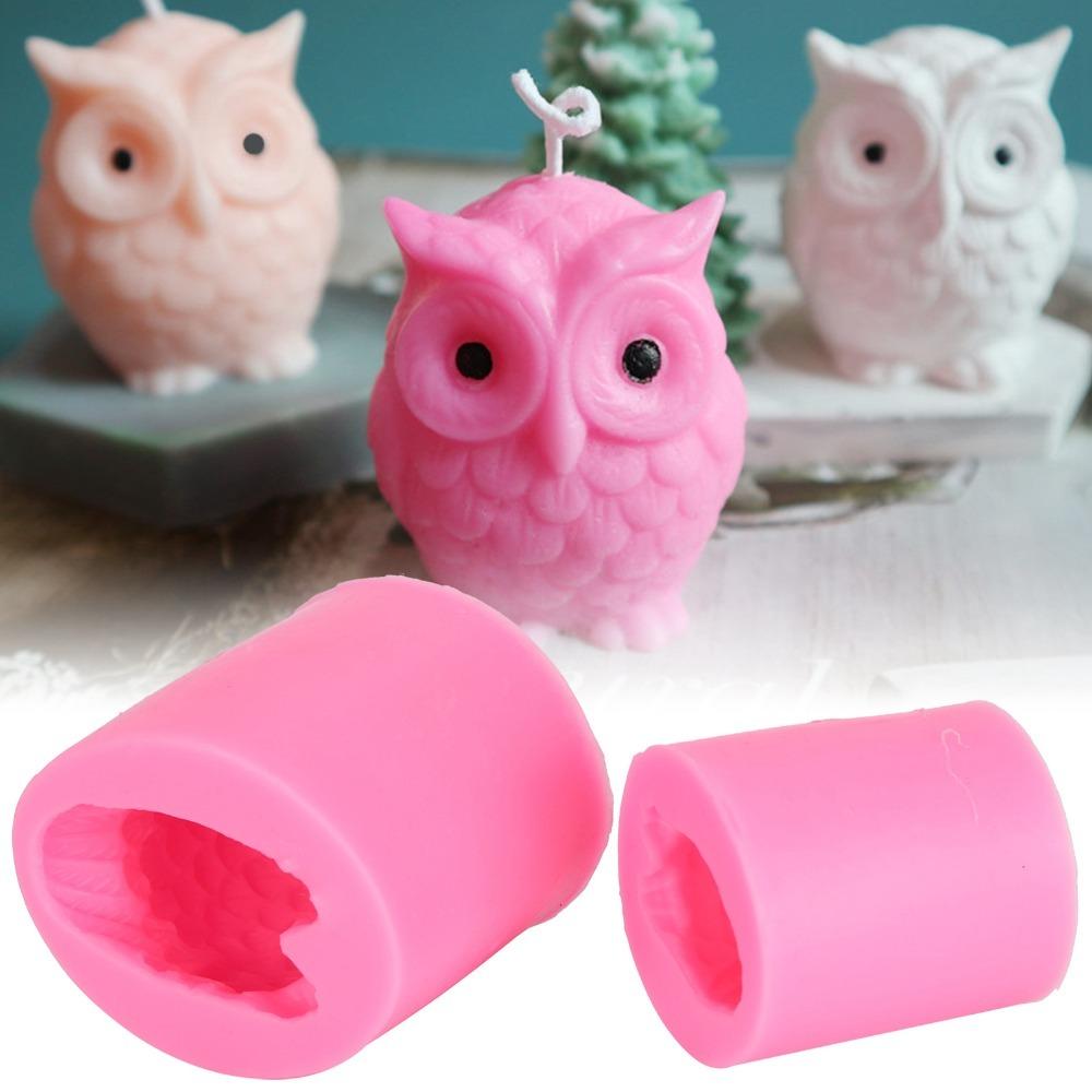 Silicone 3D Owl Shape Candle Mould 3D 3D Owl Chocolate Mould Owl Candle Mould  Soap Making
