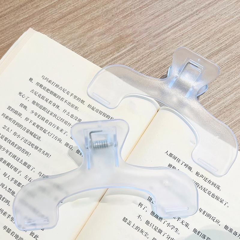 Simple Fixed Book Clips Frosted Transparent Page Holder For Reading Tool Memo Clip Kawaii Desk Accessories Practical Note Holder