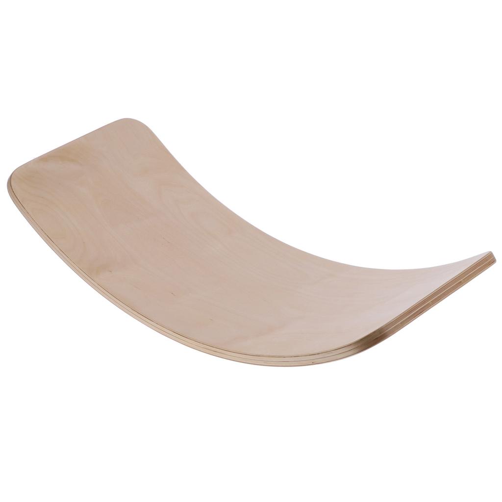 Multifunctional Wooden Balance Board Training Curved Rocker Board Fitness Accessory(Type d adulte (90x40cm) )