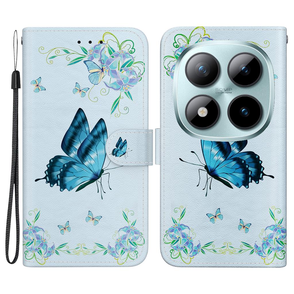 For Xiaomi Redmi Note 15 Pro 5G (Global) Wallet Phone Case Pattern Printing Leather Flip Cover with Strap