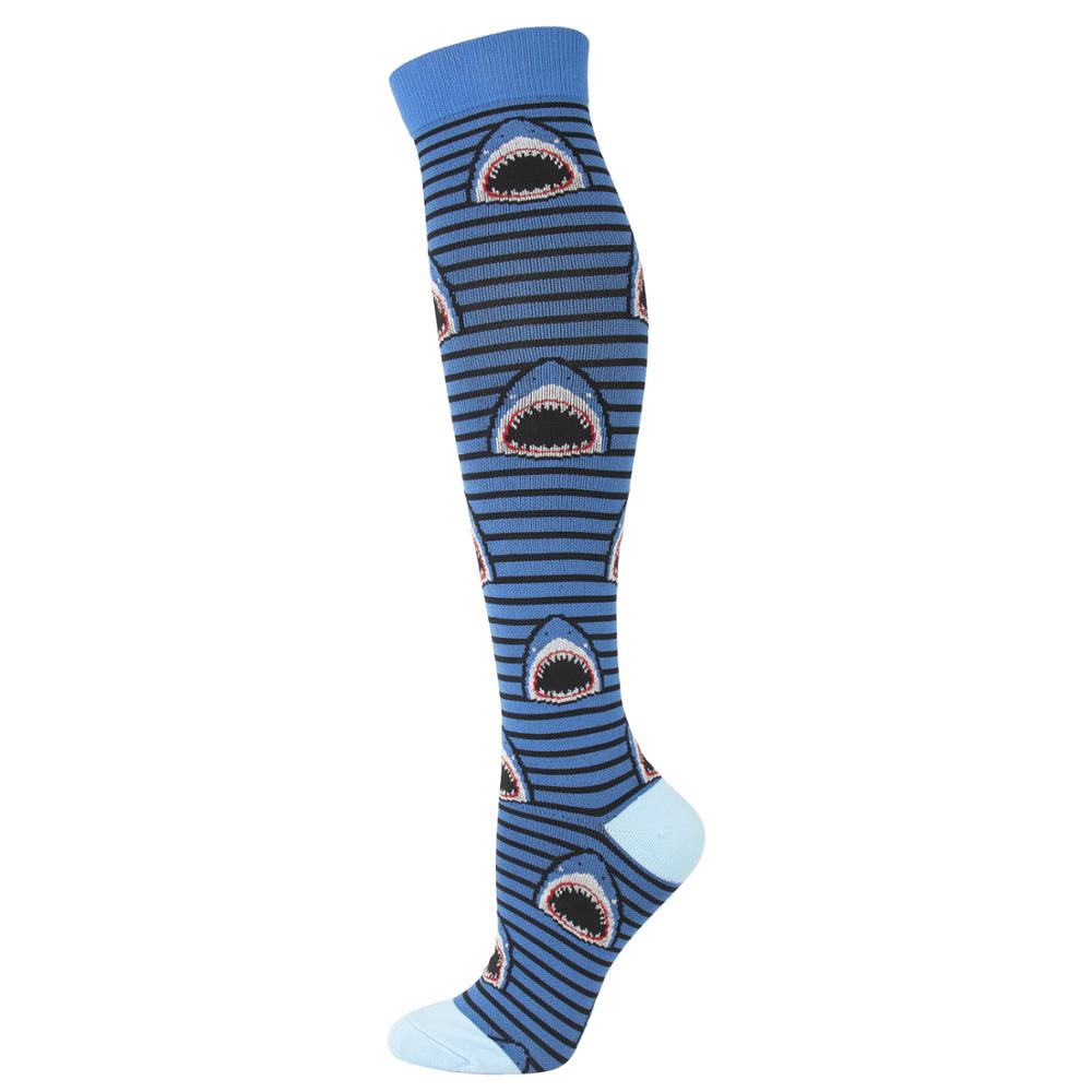 HYSAIXIA Compression Socks Funny Pattern Animals Sheep Monkey Music Cat Men Women Pressure Stockings Knee High Run Sport Socks