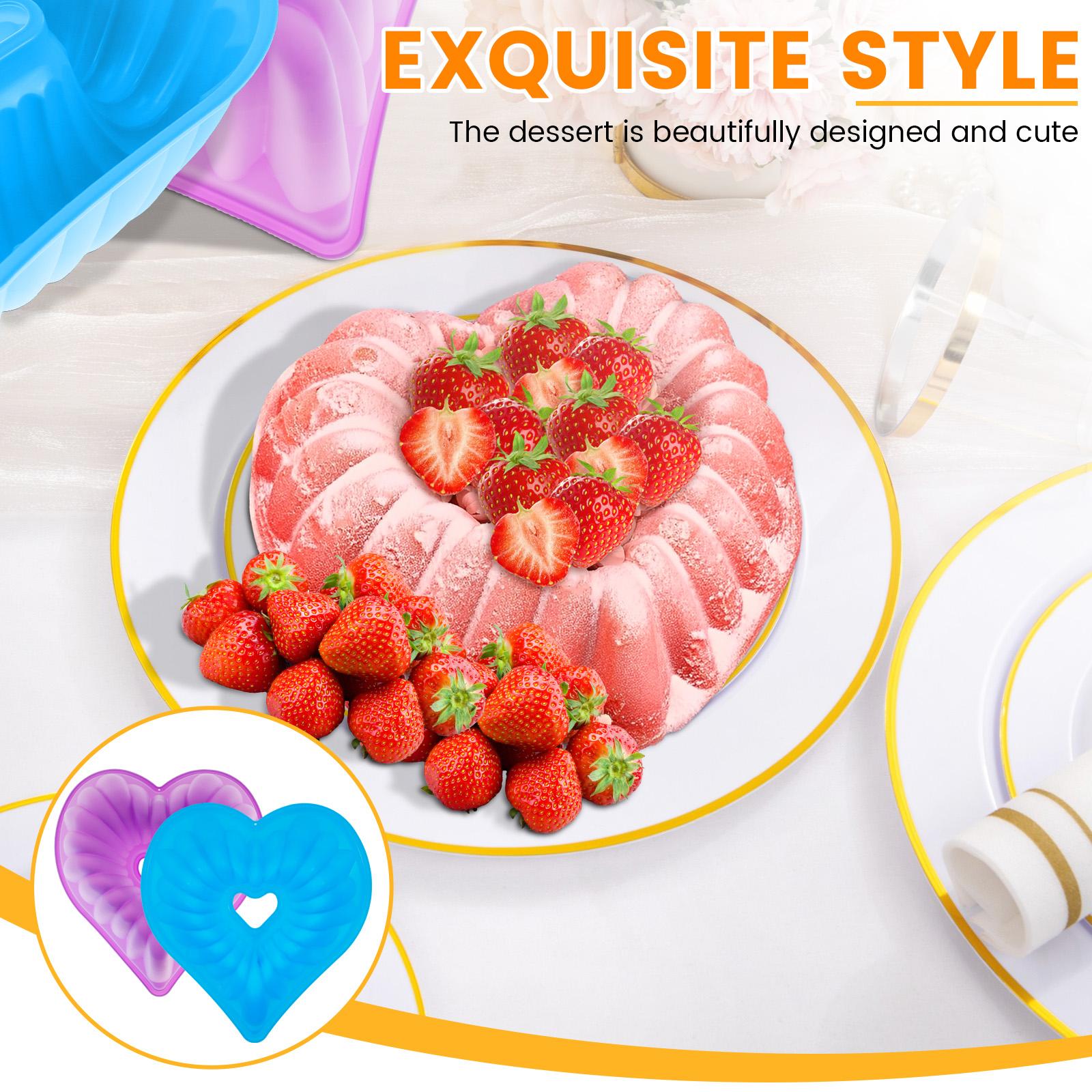 3Pcs Carbon Steel Cake Mold Pumpkin Shape Pound Cake Pan Non Stick Fluted Tube Cake Pan Valentine s Day Baking Heart Cake Mold