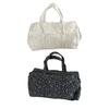 Quilted Travel Bag for Women Cute Floral Weekend Bag with Zipper Large Cotton Gym Bag Portable Workout Grocery Pouch