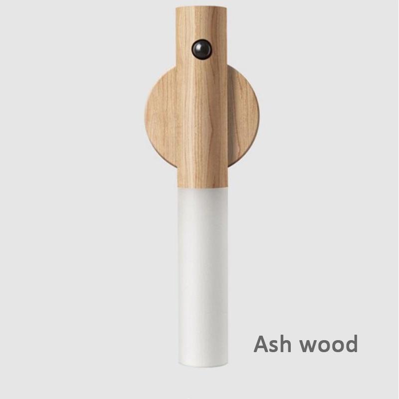 

Беспроводной датчик движения Умный светодиодный светильник-батон Магнитное основание Зарядка через USB Ash wood