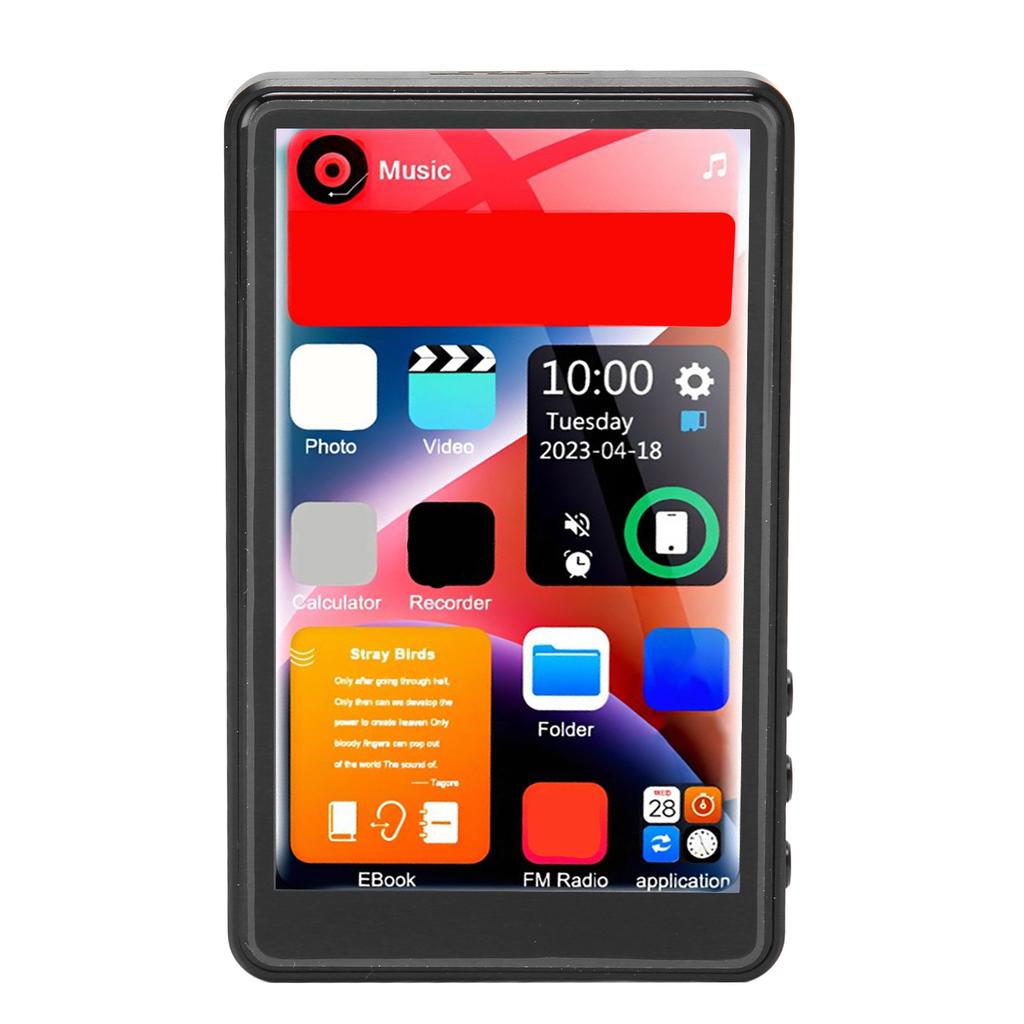 Portable MP3 Player 1000mAh Battery Bluetooth MP3 Player 4 Inch Full Multifunction Support Recording for Travel