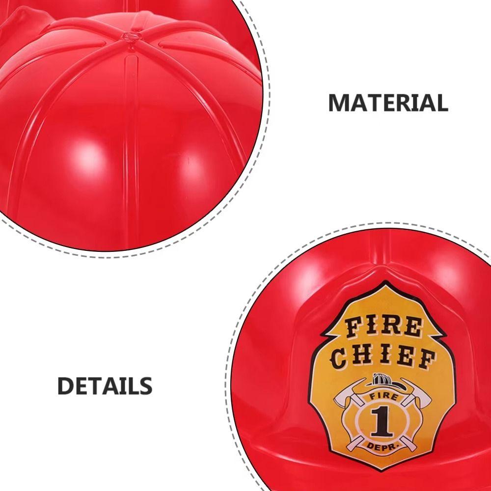 Fireman Hat Fireman Safety Helmet Makeup Toys Fireman Hat Toy Simulation Fireman Hat  Game Players
