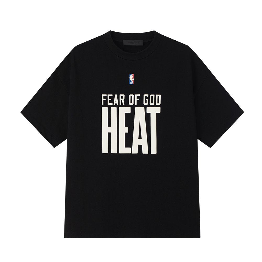 

Fear of God Essentials Коллаборация с НБА FW25 Футболка Heat в стиле 90-х Повседневная Простая Удобная Мужские Топы 125NB252012F XS
