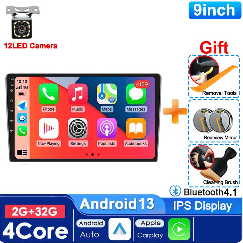 Car Radio 7/9/10'' 64G 2Din Android 13 Wireless Carplay Radio Multimedia Stereo For Toyota Hyundai Kia Volkswagen Jeep Fiat