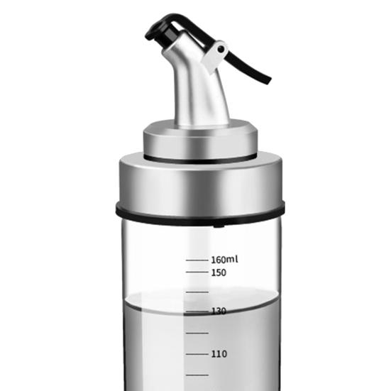 180/300/500ML Oil Glass Bottle Leak-proof High Temperature Resistant Scale Refillable Soy Sauce Vinegar Olive Oil Condiment Dispenser for Kitchen