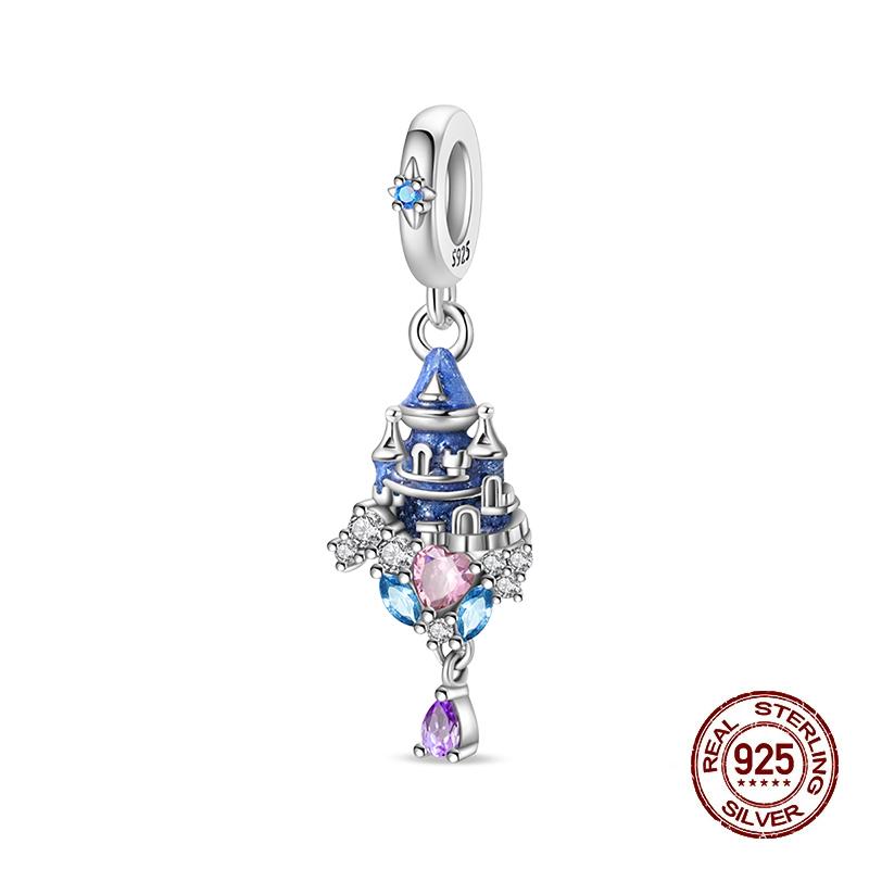 Copperfox Rose Princess Castle Fairy Tale Charms Bead Fit Pandachoriginal Bracelets Diy Jewelry Birthday Gift