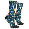 Easter egg pattern men's novelty mid-tube socks fashionable and cute versatile style breathable and warm perfect gift choice