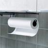 Porta rotolo carta da cucina senza foratura, mensola portaoggetti da parete per cucina, bagno, salvaspazio, organizer per pellicola trasparente, porta fazzoletti