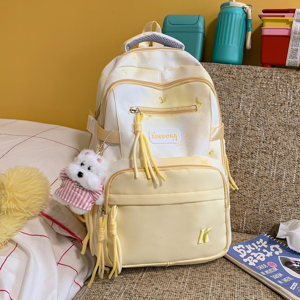 Schoolbag Light Commuter Backpack New High-value Korean Schoolbag Junior High School Girls Original Niche High School Student Backpack