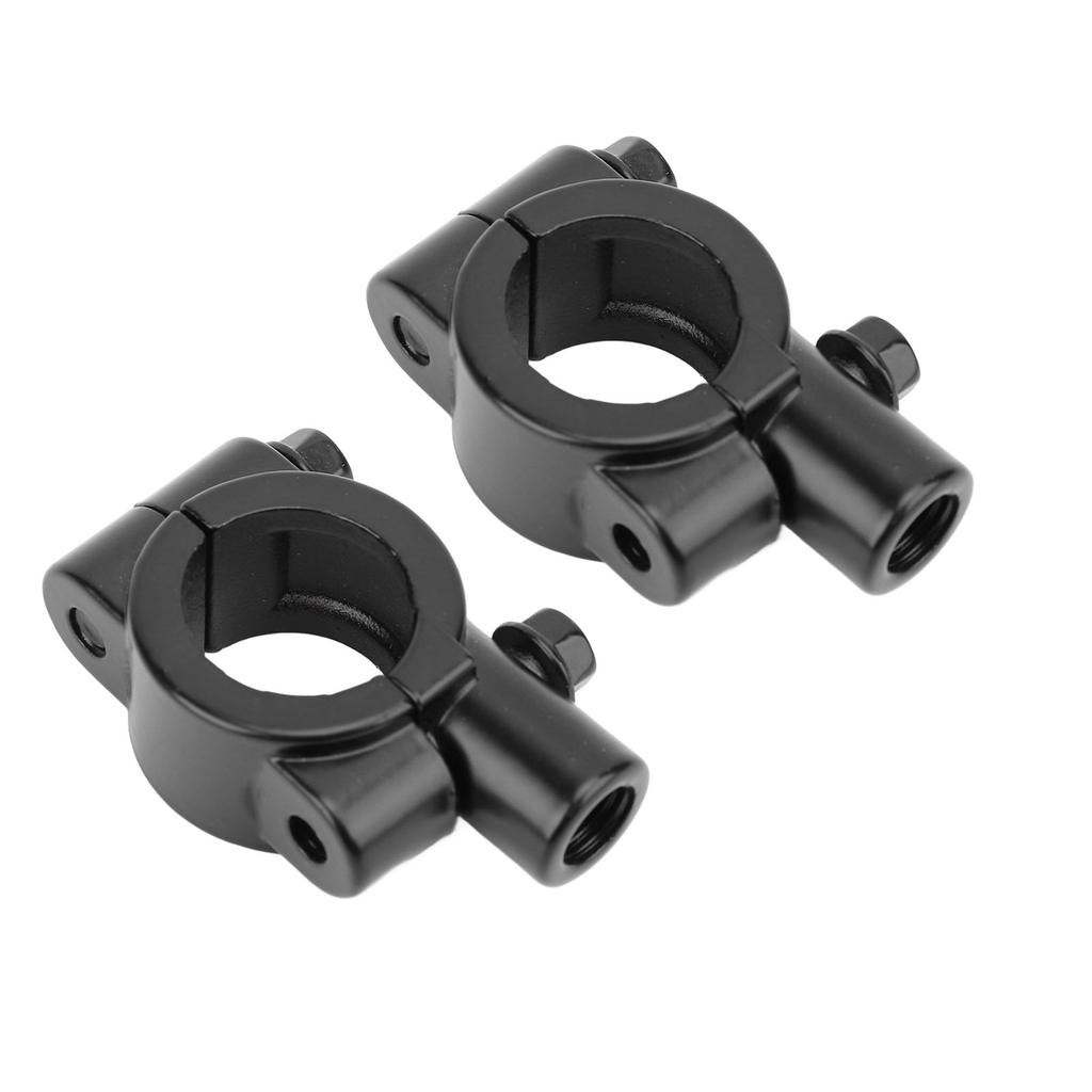 2 Pcs Motorcycle Handlebar Mirror Mount Rearview Mirror 22mm Thread Holder Clamp Adaptor for Motorcycles ATV Scooter