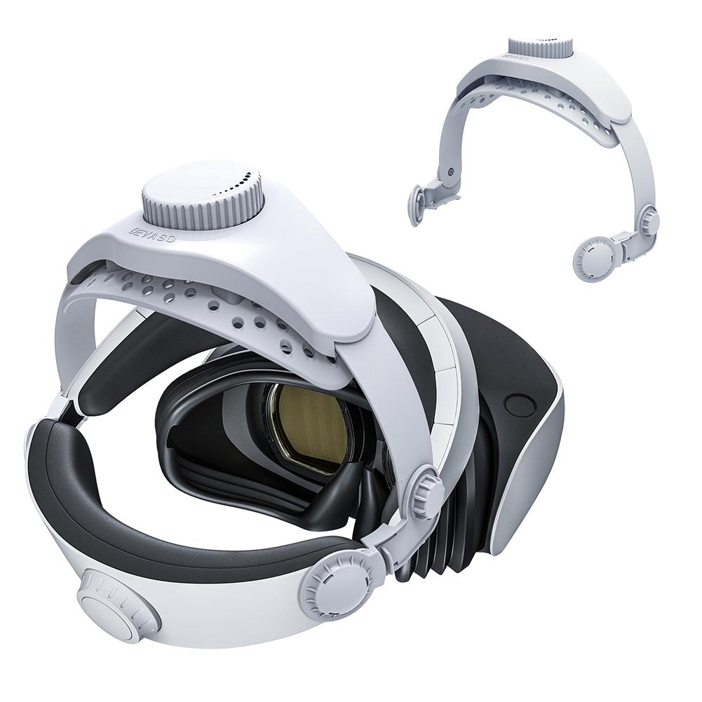 Komfortowy pałąk Oddychający, regulowany pasek na głowę Dekompresyjny pasek na głowę Lepsze wsparcie dla akcesoriów do zestawu słuchawkowego PS VR2