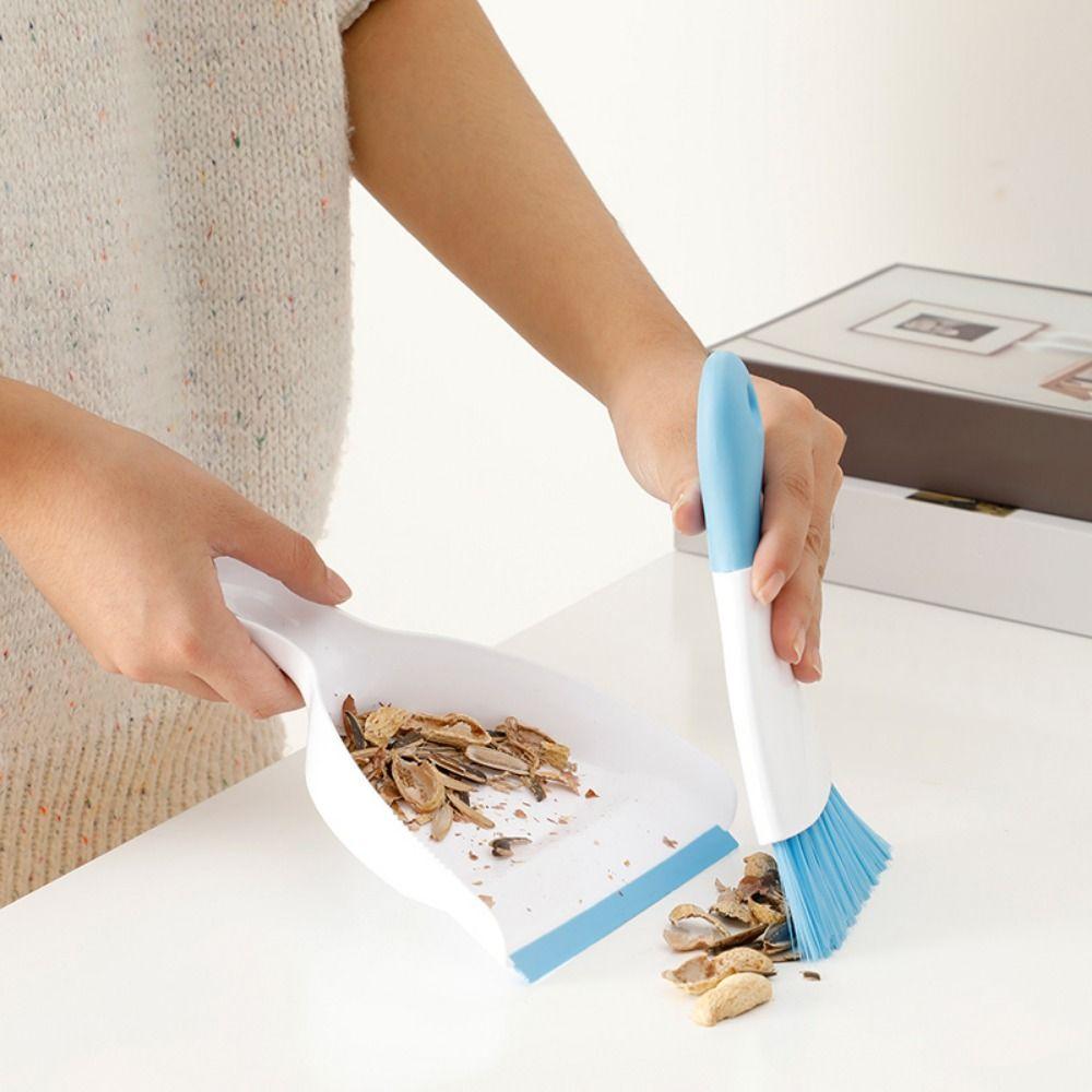 Portable Mini Dustpan and Brush Set Handheld Desktop Mini Broom Set  Household Supplies