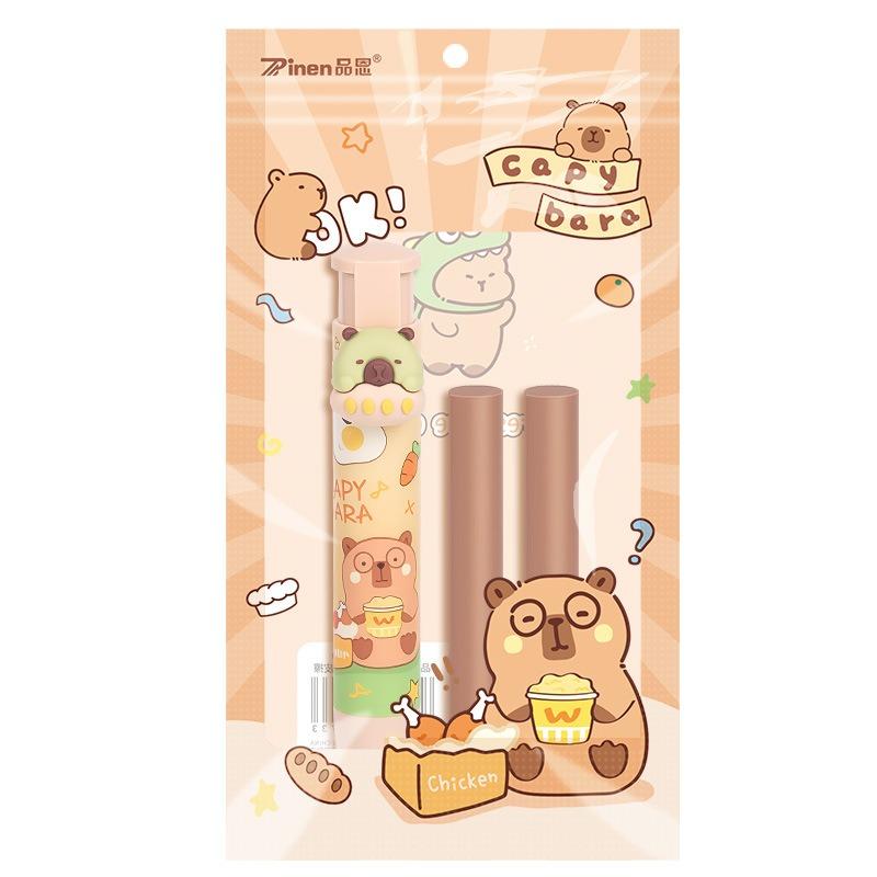 2Pcs Eraser for School Supplies Cartoon-shaped No Residue Cute Cartoon Pencil Erasers High Quality Non Toxic Stationery