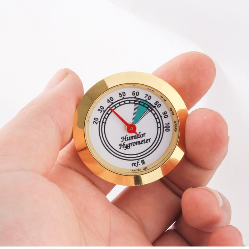 Brass Analog Hygrometer Humidity Gauge For Humidors 43mm High Accuracy Mechanical Humidity Tester Box Violin