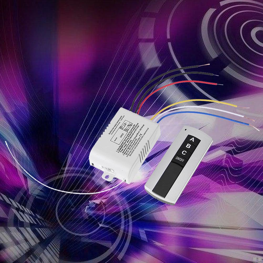 1/2/3 Ways ON OFF 220V Wireless Lamp Remote Control Switch Receiver Transmitter with/no Remote Bracket for Lighting Lamp Fan