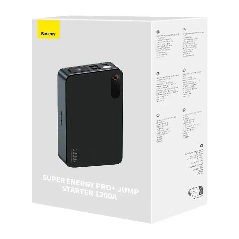 Powerbank/Rozrusznik Baseus Pro+ Car Jump Starter, 12000Mah, 1200A, Usb (Czarny)