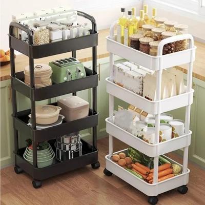 Praktischer mobiler Trolley-Lagerregal für Zuhause, Organisation, mehrschichtiges Lagerregal, Küche