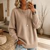 Women's Fashion Thick Neck Color Sweater for Casual Warmth