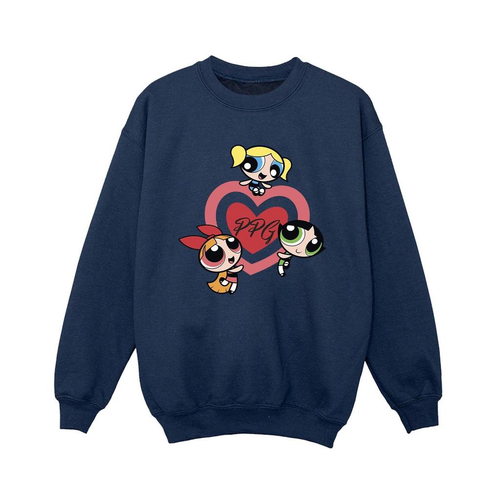 The Powerpuff Girls Boys Double Heart Sweatshirt