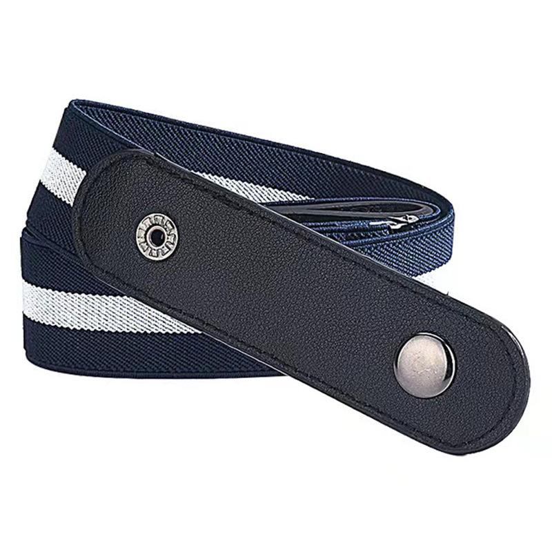 Women's Punch-free Decorative Style Lazy Belt Versatile Jeans Invisible Elastic Without Marks and Elastic Student Belt