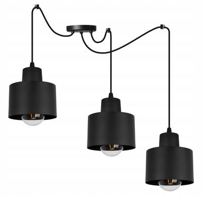 LAMPE À SUSPENDRE AU PLAFOND MODERNE LAMPE LED NOIRE