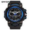 Sanda Men's Trendy Multifunctional Waterproof Sport Wristwatch.
