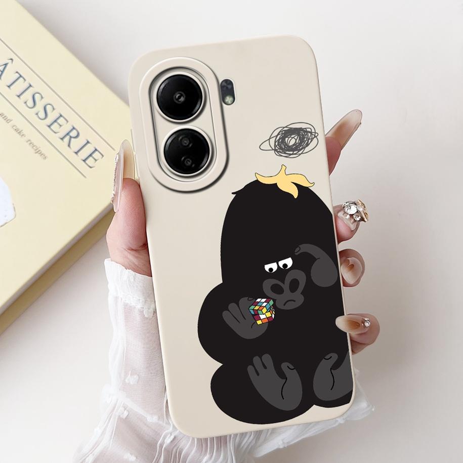For Xiaomi Redmi 13C 4G Case Cute Cartoon Panda Capa Shockproof Silicone Phone Cover For Xiaomi Poco C65 Redmi13C 13 C 4G Bumper
