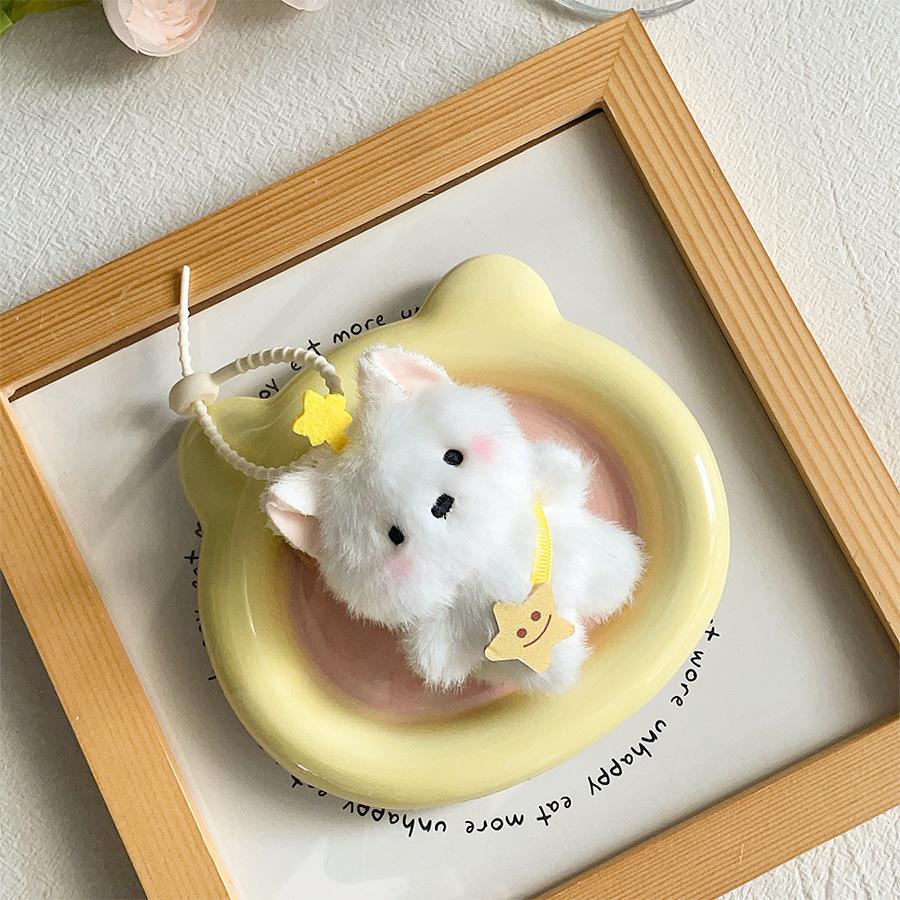 

Cartoon Star Shoulder Bag Puppy Doll Plush Pendant Puppy Doll Grab Machine Doll Shoulder Bag Pendant Children s Toys About 10cm high