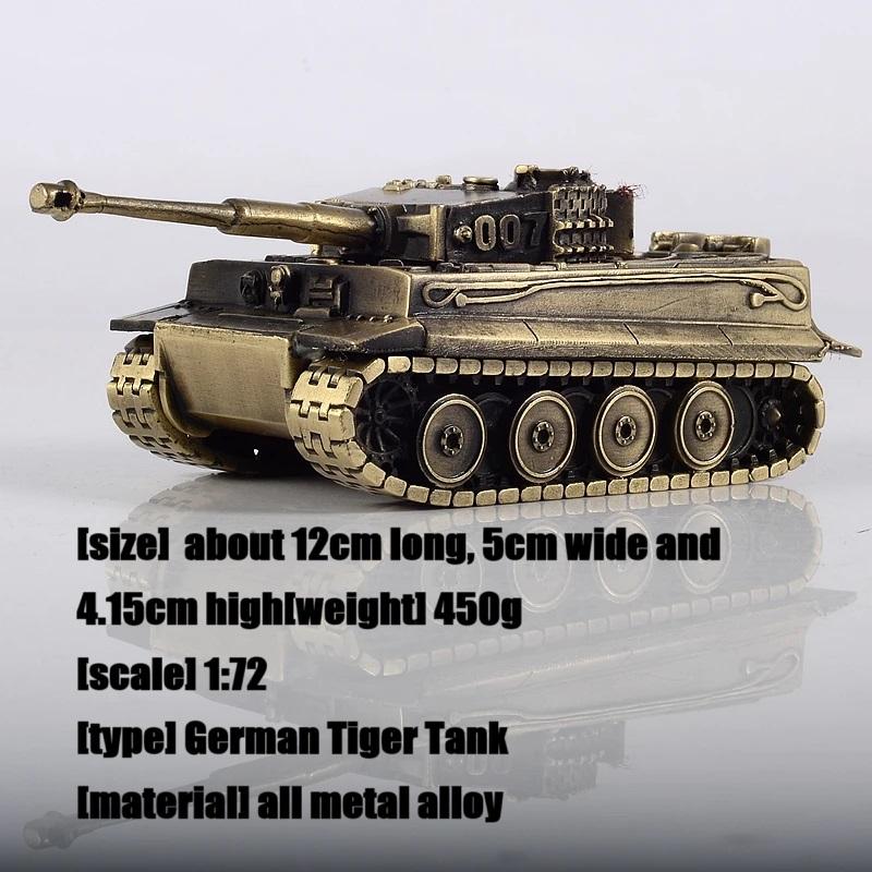 Alloy Tank 1 / 72 All Metal Military Tank Model Ornament Non Scrollable Home Decoration with Woodbox