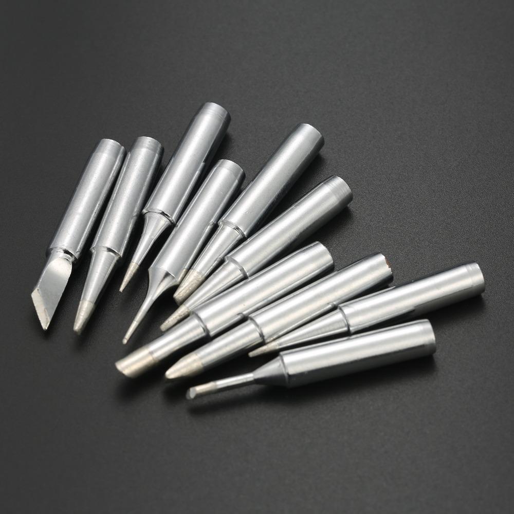 10PCS Silver Soldering Iron Tips 900M-T Series Lead-free Solder Tips For Electronics Repair
