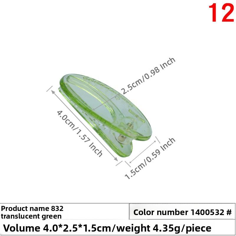 Oval Duckbill Clip Transparent Candy-colored Hair Clip Handcrafted Hair Accessory Made of Cream Glue
