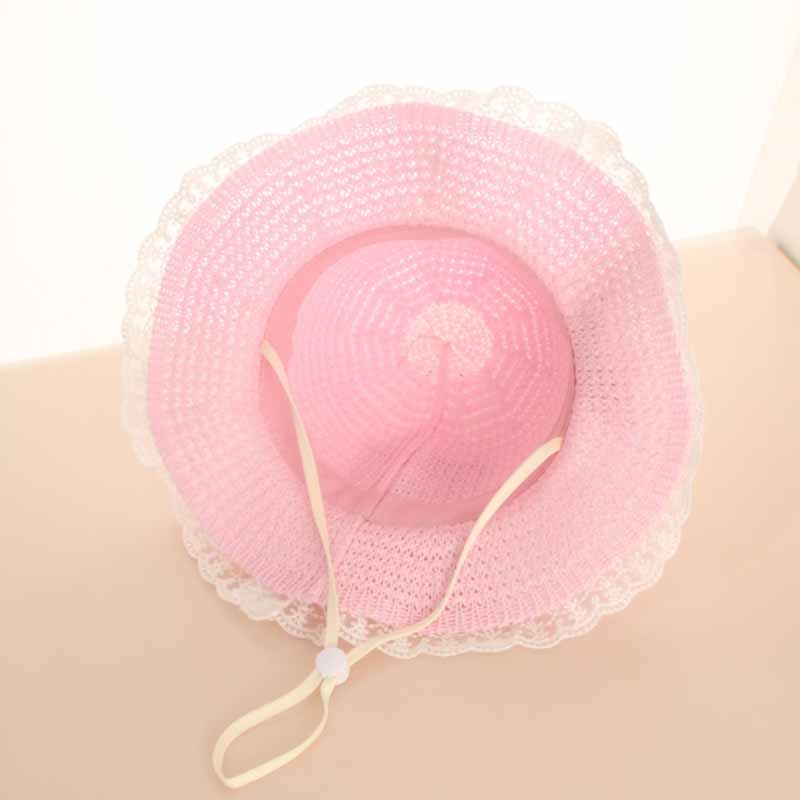 Summer Sun Hat Sun Protection Cool Hat Summer Cute Beach Princess Children's Thin Straw Hat
