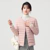 Neue leichte Daunenjacke für Damen, weiße Entendaunen, Herbst- und Winterfutter, Rundhalsausschnitt, V-Ausschnitt, zwei Tragemöglichkeiten, große Größe, schlanker Kurzmantel