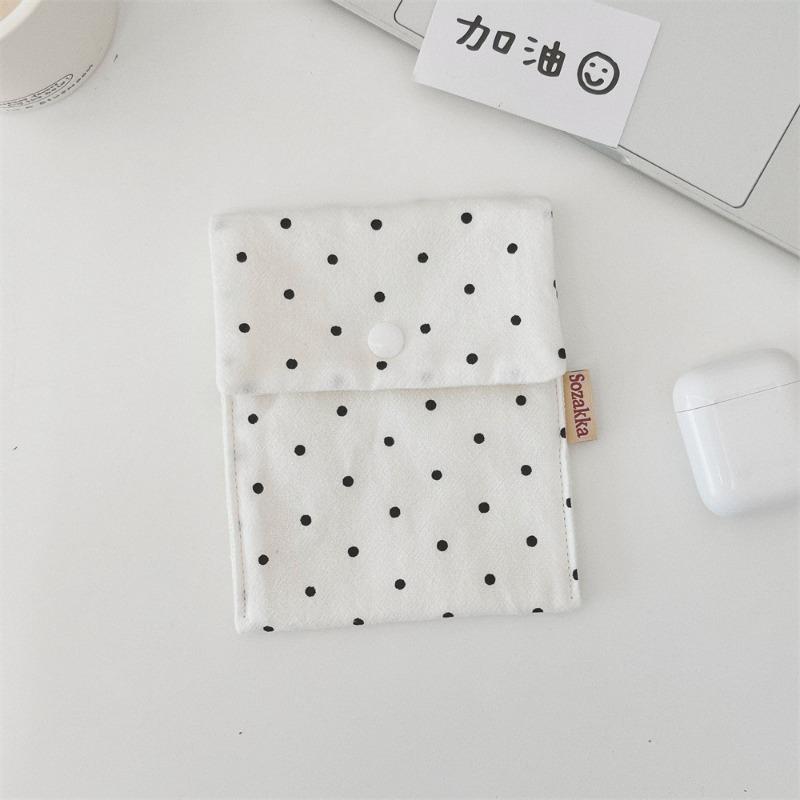 

new polka dot canvas bag women s largecapacity bag college student class canvas bag niche shoulder bag