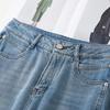 Sommer 2026 Dame Høy Midje Lys Blå Vide Ben Denim Jeans