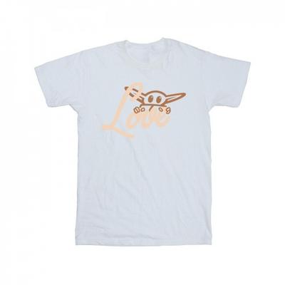 Girls Grogu Love Cotton T-Shirt