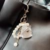 Sparkling Crystal Perfume Bottle Keychain Set, Rhinestone Bag Charm with Tassel,Luxury Bling Perfume Bottle Keyring