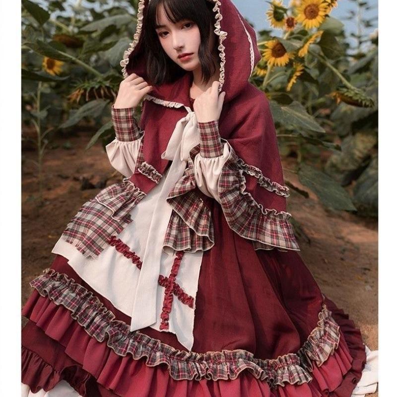 Autumn and Winter Elegant Victorian Dress Lolita Dress Vintage Princess Dress Three-piece