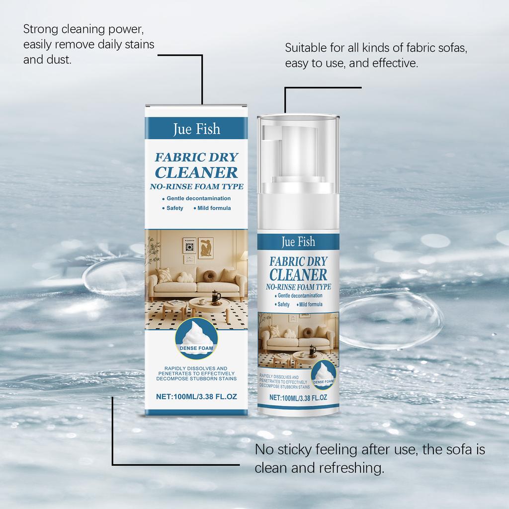 Jue Fish 100ml Stoffsofa-Reiniger - Universelle Heimreinigung für Wohnzimmersofa, Kissen & Polster