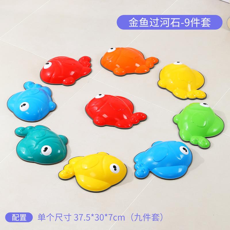 

Трансграничная золотая рыбка, пересекающая реку, камень, детский камень для ходьбы, игрушки, фитнес-упражнения, балансировочная доска, датчик, тренажер, подставка для ног синий