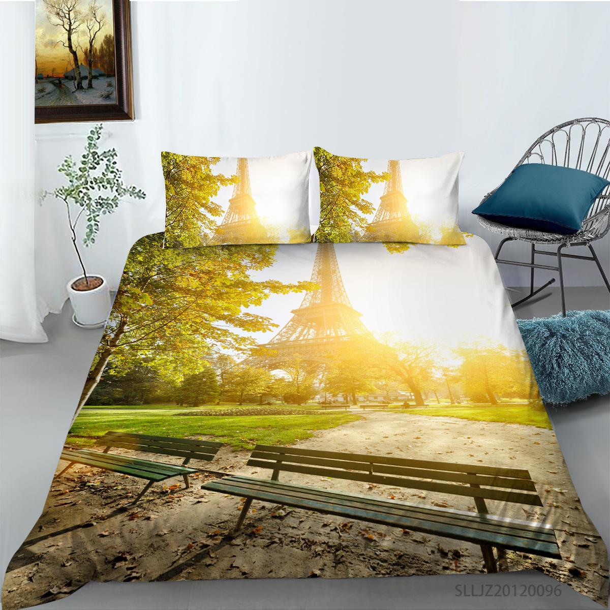 

3D Цифровая печать Пододеяльник Наволочка Набор из трех предметов Серия Attraction Полиэстер EU single 135*200