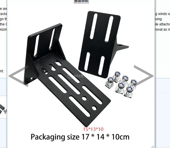 2 Pieces Awning Bracket Car Mounting L Brackets Kit Accessories Replacement Stable Outdoor