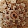 Classic Number Wooden Puzzle Round Turntable Brain Teaser Toy Number Puzzle  Children Learning